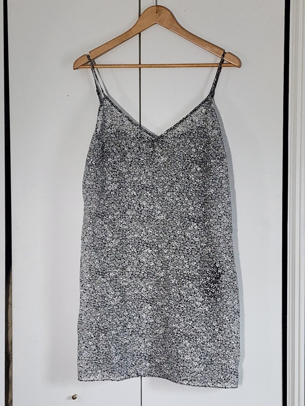 Maje Sheer Women's Black & White Floral Slip Dress